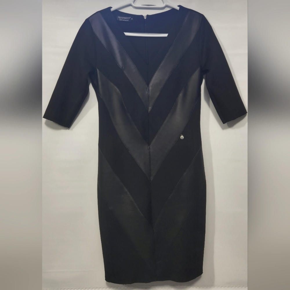 Rinascimento Dress with Vegan Leather Details